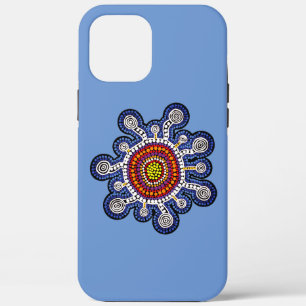 Multicolored Australië aboriginal art (alle telefo iPhone 12 Pro Max Hoesje