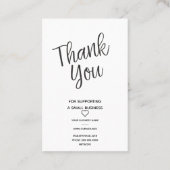 Multicolored Autumn Handmade with Love Quote Visitekaartje (Achterkant)