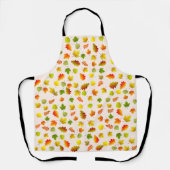 Multicolored Autumn Leaves on Beige Schort (Voorkant)