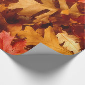 Multicolored Autumn Oak Leaves Cadeaupapier (Hoek)