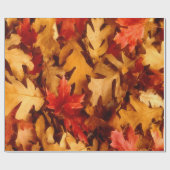 Multicolored Autumn Oak Leaves Cadeaupapier (Vlak)