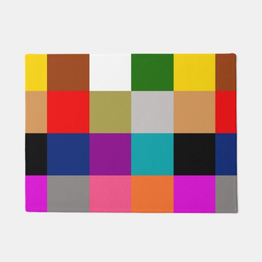 Multicolored Bold Color Blocks Design Deurmat (Voorkant)