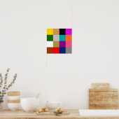 Multicolored Bold Color Blocks Design Poster (Keuken)