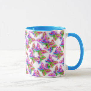 Multicolored Butterflies in oude kleuren Mok