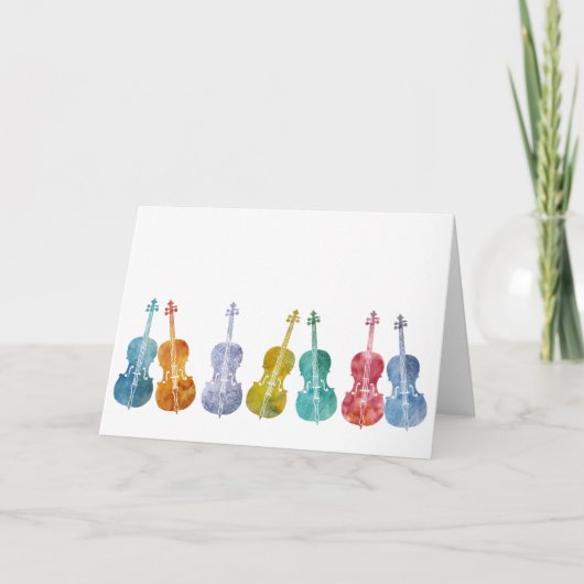Multicolored Cello's Kaart (Voorkant)