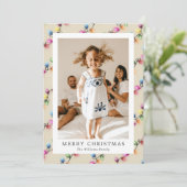 Multicolored Christmas Lights Photo Feestdagenkaart (Staand voorkant)