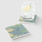 Multicolored Circles & Panels Stenen Onderzetter (Zijkant)