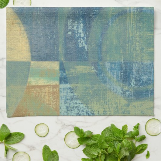 Multicolored Circles & Panels Theedoek (Gevouwen)