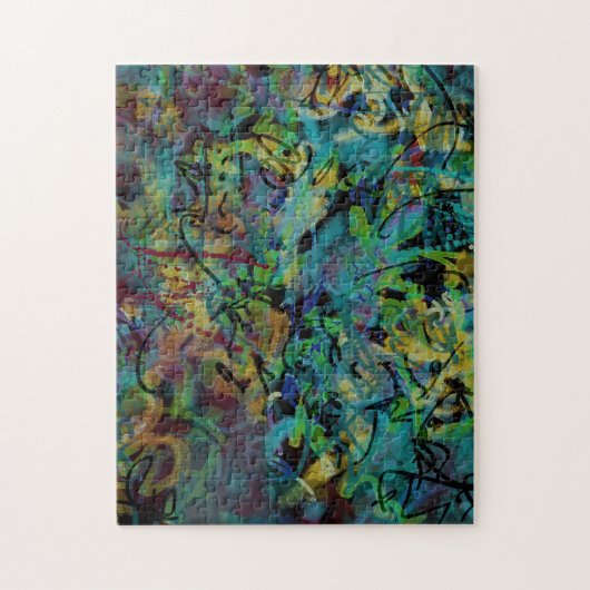 Multicolored Digitale Messaging Abstracte Kunst Legpuzzel (Verticaal)
