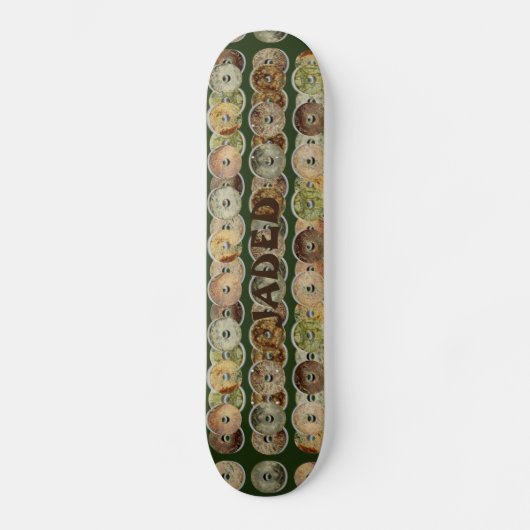 Multicolored Disks of Jade Skateboard (Voorkant)