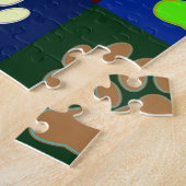 Multicolored Dog Paw Print Pattern Legpuzzel (Zijkant)