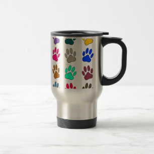 Multicolored Dog Paw Print Pattern Reisbeker