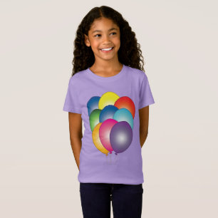 Multicolored drijvende ballonnen Grafische scharen T-shirt