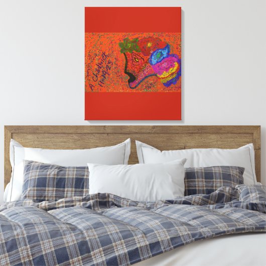 Multicolored Fish Pattern Canvas Afdruk (Insitu (Slaapkamer))