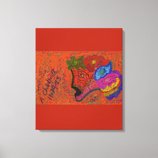 Multicolored Fish Pattern Canvas Afdruk (Voorkant)