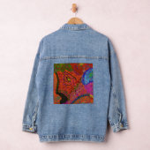 Multicolored Fish Pattern  Denim Jacket (Hangar)
