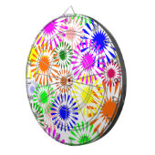 Multicolored Flowers Dartbord (Voorkant Rechts)