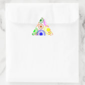 Multicolored Flowers Driehoek Sticker (Tas)