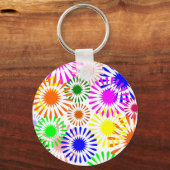 Multicolored Flowers Sleutelhanger (Voorkant)