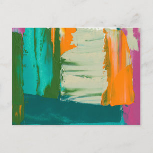 Multicolored Free Expression Painting Briefkaart