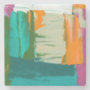 Multicolored Free Expression Painting Stenen Onderzetter