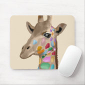 MultiColored Giraffe Muismat (Met muis)