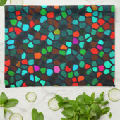Multicolored Glas in lood Pattern Theedoek (Gevouwen)