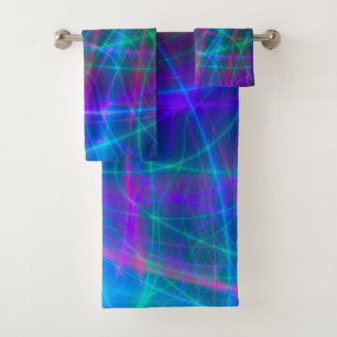 Multicolored-golvende stralen bad handdoek
