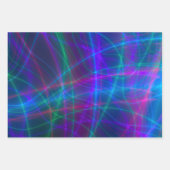 Multicolored-golvende stralen inpakpapier vel (Voorkant 3)