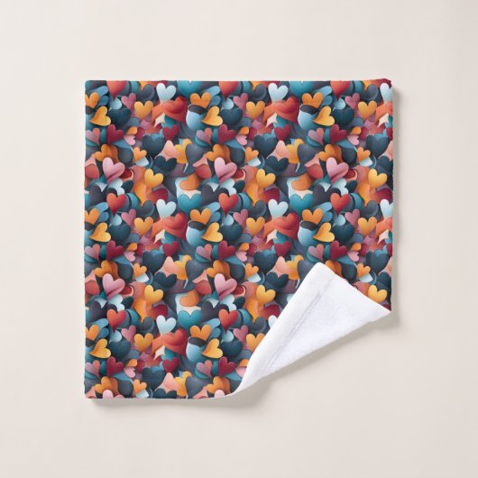 Multicolored Hearts (Gant de toilette)