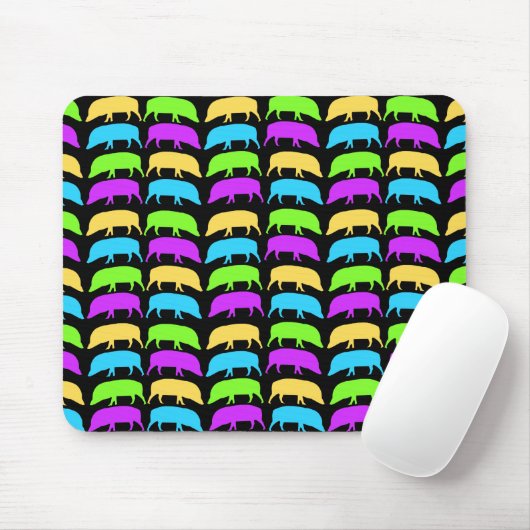 Multicolored Hogs Mousepad Muismat (Met muis)