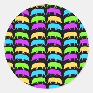 Multicolored Hogs Sticker
