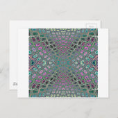Multicolored Hologram Butterfly Fractal Abstract Briefkaart (Voorkant / Achterkant)