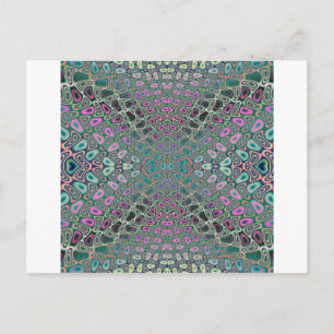Multicolored Hologram Butterfly Fractal Abstract Briefkaart