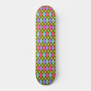 Multicolored Honeycomb Skateboard