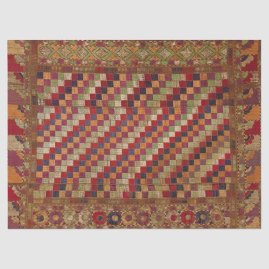 Multicolored Indian Quilt Print Tissuepapier (Voorkant)