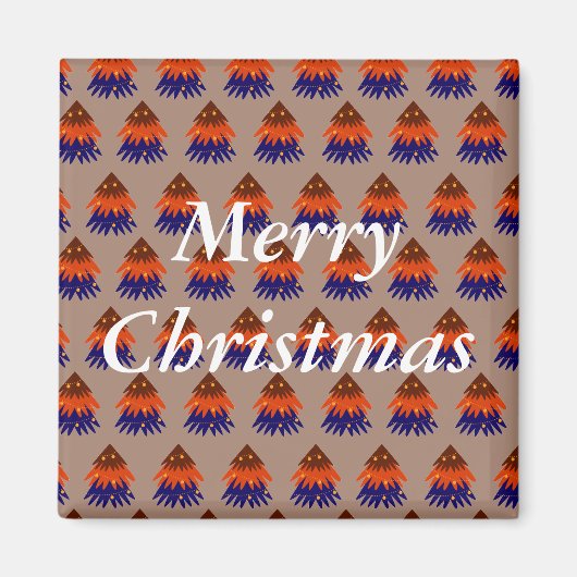 Multicolored kerstboom - Magnet Magneet (Voorkant)