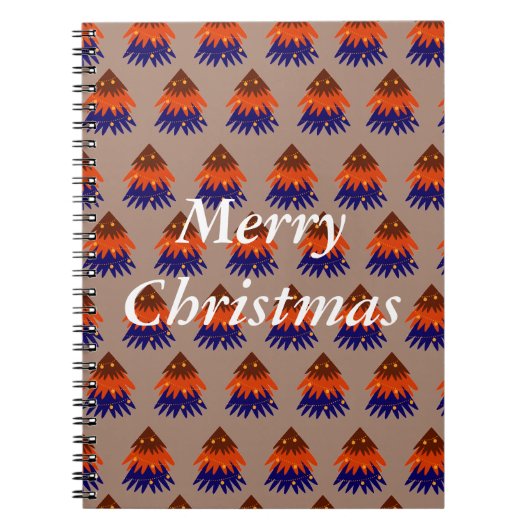 Multicolored kerstboom - Notitieboek (Voorkant)
