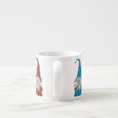 Multicolored kerstknomes espresso kop (Achterkant)