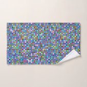 Multicolored "Kindergarten" Retro Tiles Pattern Bad Handdoek (Handdoek)