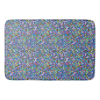 Multicolored "Kindergarten" Retro Tiles Pattern Badmat