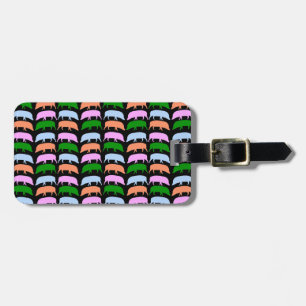 Multicolored Kleine Blauw Groen Sinaasappel Aangep Bagagelabel