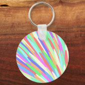 Multicolored lijnen Abstract ontwerp Sleutelhanger (Voorkant)