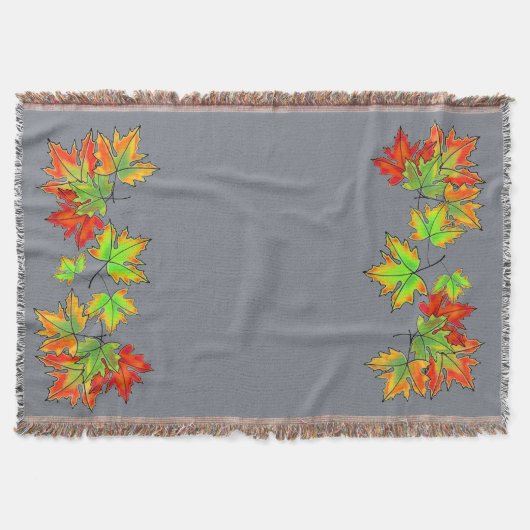 Multicolored Maple Leaves Deken (Voorkant)