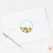 Multicolored Maple Leaves Ronde Sticker (Envelop)
