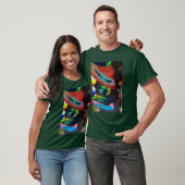 Multicolored neon abstract pet design T-Shirt (Unisex)
