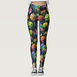 Multicolored PickleballetLeggings Leggings