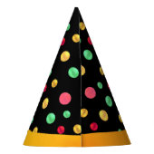 Multicolored Polka Dots Feesthoedjes (Achterkant)