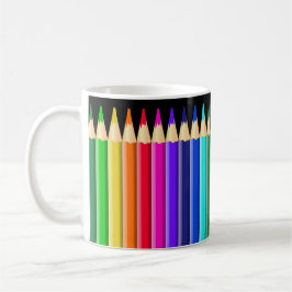 Multicolored potlood Crayons (facultatieve naam) Koffiemok