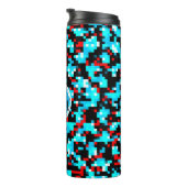  Multicolored Red Blue Pixels Thermosbeker (Geroteerd rechts)